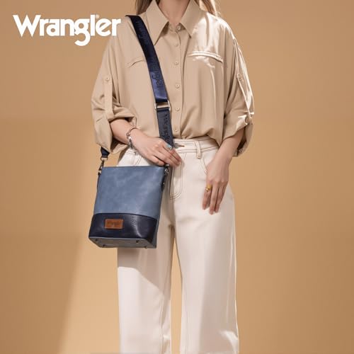 Image of Wrangler Crossbody Purses for Women Two Tone Crossbody Bags Women Purses and Handbags