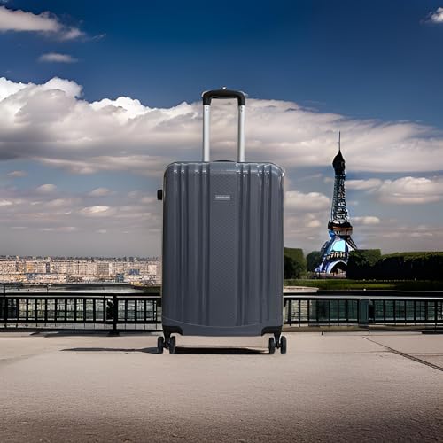 Image of Aristocrat Fortuner Check-in 65 Cm(Medium) Polypropylene 360 Degree 8 Wheels Trolley Bag for Travel Hard Case Luggage, Lightweight with TSA Lock & Robust Trolley with 3 Yrs Warranty (Slate Grey)