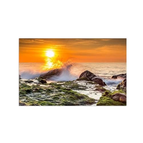 Paysage affiche decoration murale salon avec cette toile marine