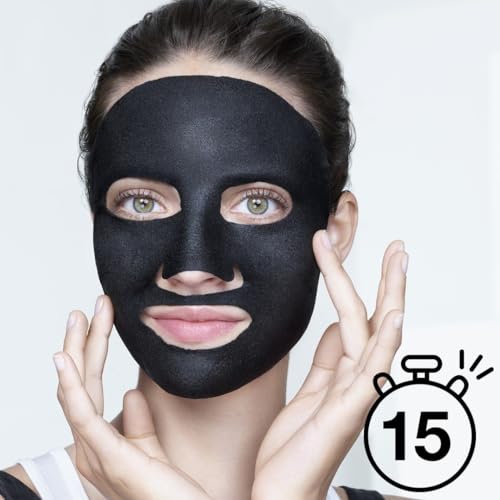 Garnier Pure Charcoal and Algae Sheet Mask, Purifying and Hydrating Face Mask With Hyaluronic Acid, LHA & Black Algae, Tightens Enlarged Pores & Purifies Skin, Biodegradable & Vegan Tissue 28g - Image 6