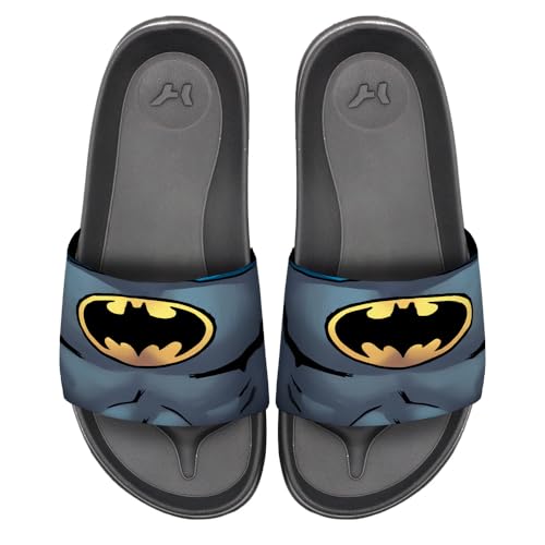 Batman Costume Unisex Adult Slides Adjustable Flip Flop Sandals Officially Licensed Hypd Slydr Switch™