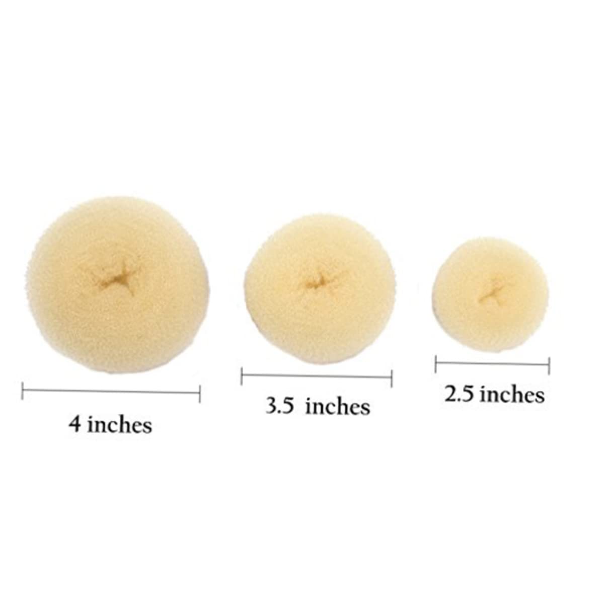 Didiseaon Hair Donut Hair Bun Maker Round Chignon 3 Sizes 3.45'' 3.15'' 2.36'' Quick Neat Bun for Women