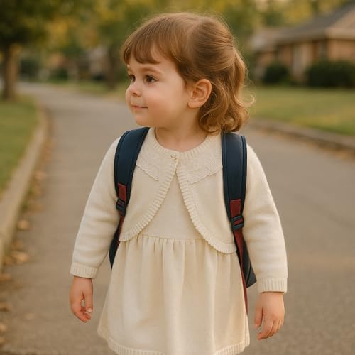 Winmany Baby Girl and Toddler Long Sleeve Cardigan Kids Knitted Lace Shrug Cardigan Sweater 1-8 Years4