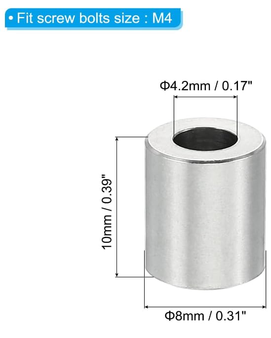 TA-VIGOR 10Pcs M4 Aluminum Spacer - Image 2