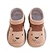 TinaDeer Stricken Baby Boden Sockenschuhe Kleinkind Jungen Mädchen Bodensocken Cartoon Krabbelschuhe Atmungsaktiv Rutschfest Lauflernschuhe Sommer Babyschuhe Weicher Socken Schuhe (Braun B, 20 EU)