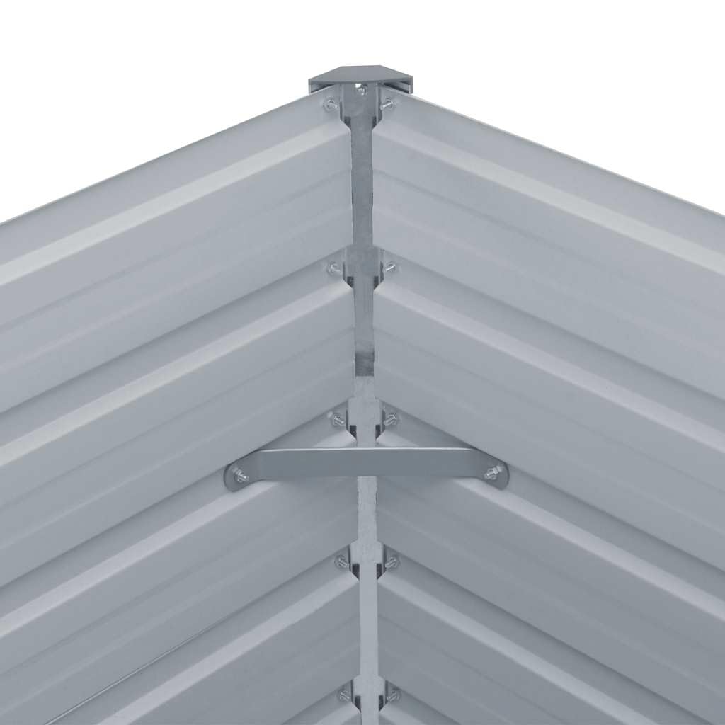 vidaXL Letto di Coltura Rialzato Cura Piante Orto da Balcone Bordo Arrotondato Elegante Fiori Vaso Fioriera 160x80x45 cm in Acciaio Zincato Marrone