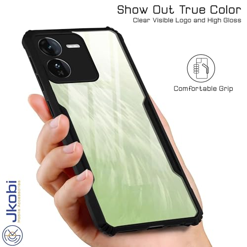 Image of Jkobi Back Cover Case for Vivo IQOO Z9 5G (Polycarbonate Clear Panel with Shockproof | Professional Black)