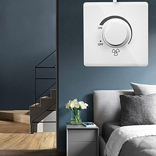 max tonsen 86 type interrupteur mural 220v 10a de contrôleur de vitesse en continu de réglage du ventilateur de plafond
