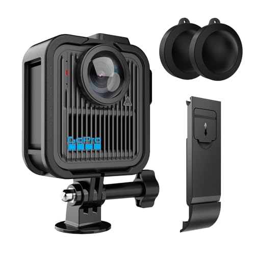 GoPro Max 2 �v���X�`�b�N�ی�t���[���A�A�N�Z�T���[�p�a�t���AGoPro Max2�p�����Y�ی�J�o�[�A 1/4�l�W���t���u���P�b�g�A�o�b�e���[�T�C�h�J�o�[(�u���b�N)