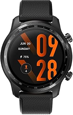 Ticwatch Pro 3 Ultra GPS Smartwatch Orologio Intelligente Qualcomm SDW4100 e Mobvoi Dual Processor System Wear OS Smart Watch for Men Ossigeno Nel Sangue Fatigue Assessment