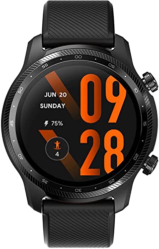 Ticwatch Pro 3 Ultra GPS スマートウォッチ Qualcomm SDW4100 および Mobvoi デュアルプロセッサーシステム Wear OS スマートウォッチ 男性用 血中酸素 IHB AFiB 検出 疲労評価 3~45 日間のバッテリー
