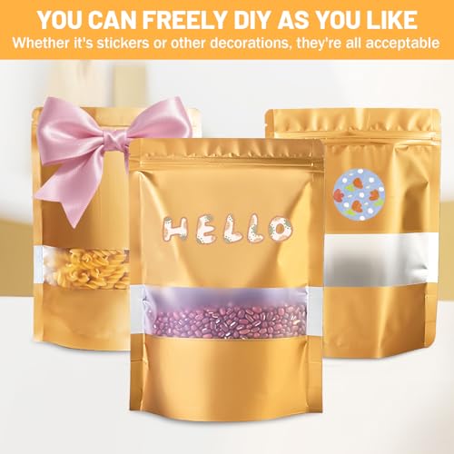 Bolsas selladas con lámina dorada premium de 12x20 cm para negocios 7