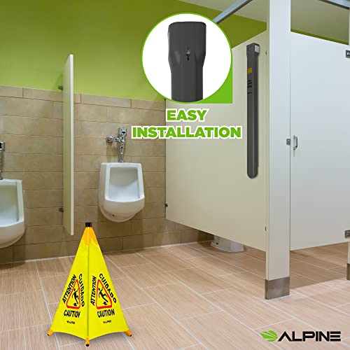 Alpine Industries Pop-Up Wet Floor Sign - Portable Three Sided Caution Cone - Slip & Fall Accident Prevention - For Commercial & Office Use (20 Inches) #TOP3