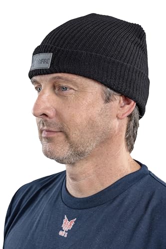 Image of DRIFIRE FR Winter Beanie, Flame Resistant Knit Cold Weather Hat, Black