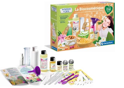 Clementoni 52487 Science et Jeu Lab La Bio cosmétique Play for Future Laboratoire Enfant Jeu Scientifique Version française fabriqué en Italie et Plus - vue 2