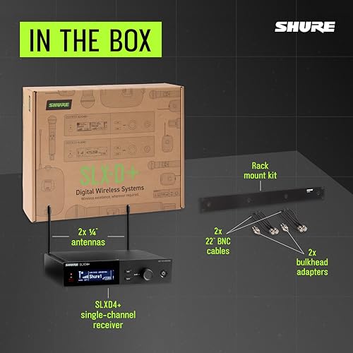 Image of Shure SLXD4+ Single-Channel Digital Wireless Receiver