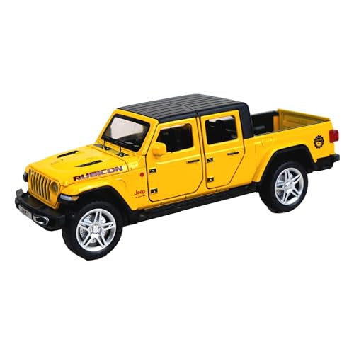 Image of Alloy Metal Pull Back Die-cast Car 1:32 Rubicon Jeep Diecast Metal Pullback Toy car with Openable Doors & Light, Music Boys Gifts Toys for Kids (Multi Color - Jeep)