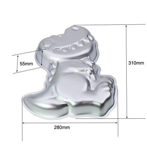 Image of Ulalaza 3D Dinosaur Baking Pan Aluminum Cake Mold DIY Birthday Cake Mould Kitchen Supplies