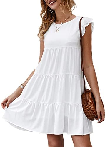 KIRUNDO Summer Dresses for Women Sundress Babydoll Dress
