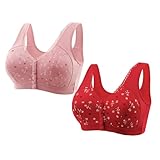 Fccrian Brater - Ropa interior fina, sin cordones, cómoda, transpirable, talla grande, con hebilla, cuello en V, sin varillas, brasier 36 C para mujer, verde, 78