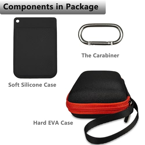 XEGIMOR Silicone Cover and Hard Carrying Case Compatible with Plaud Note AI Voice Recorder, Protective Cases for Plaud Note AI Audio Recorder Accessories