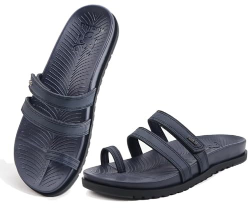 Image of KuaiLu Womens Slides Sandals With Arch Support Comfort Plantar Fasciitis