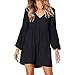 Vestido ZODOF Con mangas vestido de cuerpo Negro Negro Negro L Xxs para Mujeres Black 5 S