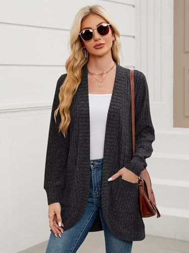 Image of BELAROI Women Plus Size Cardigan Sweater Fall Outfit