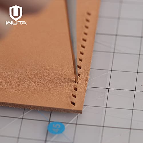 Wuta 10 Packs Leather Craft Awl Tools Leather Hole Punch Tool Sewing Punching Hole Maker Stitching Over Stitch Wood Handle For Diy Handmade Christmas Gift #TOP4