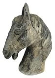 Gewicht: ca. 460 Gramm Generisch Patina Pferdekopf Büste 19 x 13 x 7 cm Pferd Kopf Tier Figur Deko GTT K8