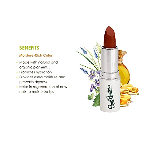 Image of Paul Penders Hand Made Natural Cream Lipstick For A Natural Look | Moisture Rich Colour - Mulberry 4g | Vegan & Cruelty Free
