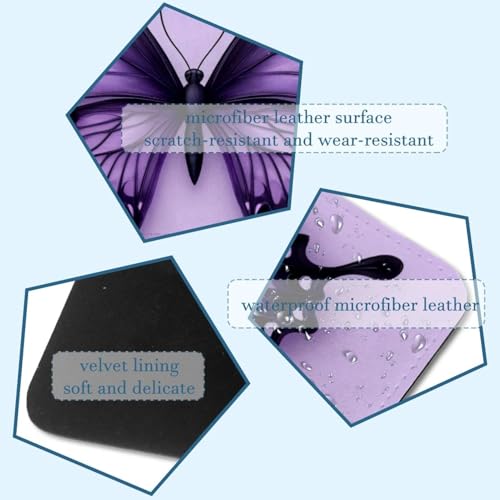 Housse pour ordinateur portable protège choc étui violet papillon - 3
