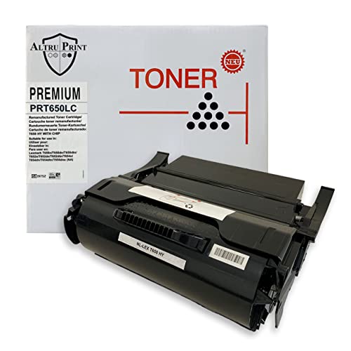 Altru Print T650H11A (T650H21A) Remanufactured Toner Cartridge Replacement For Lexmark T650 T650N T650Dn T650Dtn T652 T652N T652Dn T652Dtn T654 T654N T654Dn T654Dtn Printers - 25000 High Yield- Black #TOP22