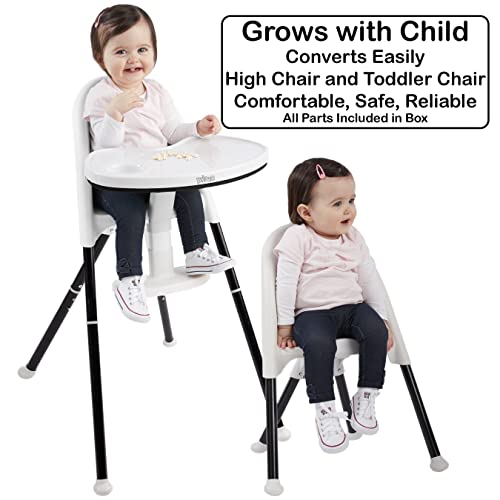 Primo Cozy Tot Deluxe Convertible Folding High Chair & Toddler Chair - Black, Black/White , 14X18X23.6 Inch (Pack Of 1) #TOP1