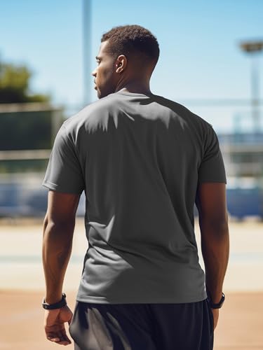 5 Pack Mens Short Sleeve Shirts Quick Dry Moisture Wicking Athletic Running Gym Workout Casual Basic Tee Shirt2