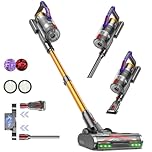KIPMAX Cordless Vacuum Cleaner, 50KPa 550W Powerful Suction for Home, 70Mins Self-Standing Stick Vacuum, Anti-Tangled for Pet Hair/Carpet/Floor, LED Display, Aromatherapy