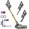 KIPMAX Cordless Vacuum Cleaner, 50KPa 550W Stick Vacuum for Home, 70Mins Anti-Tangled Vacuum Cleaner for Pet Hair/Carpet/Floor, Self-Standing Vacuum with Rechargeable Battery, LED Display&Aromatherapy