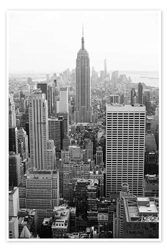 Gratte-ciels à New York Poster 20 x 30 cm Noir et blanc Tableaux Décoration murale