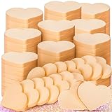 MotBach 100 PCS Nude Makeup Sponge, Cosmetic Sponge Heart Shape Foam Pad Eye Facial Powder Puff, Beauty Makeup Foundation Powder Blender for Women Lady All Skin Types Wet and Dry Dual Use