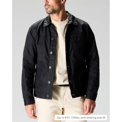 Image of Huckberry Flint and Tinder Men's Flannel-Lined Waxed Trucker Jacket
