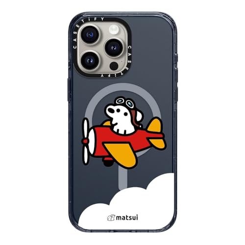 CASETiFY MagSafe �Ή��C���p�N�g iPhone 15 Pro Max �P�[�X [MIL�K�i���� (4x MIL-STD-810G) / 2.5m����̗����������N���A] - matsui - Flight - �N���V�b�N�u���[