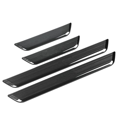 Protetor de Soleiras de Porta de Carro, Botão de Aço Inoxidável, Pedal de Cortesia de Boas-vindas, O