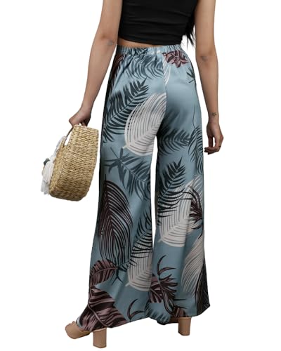 Image of EYEBOGLER Women Pure Cotton Graphic Printed Palazzo