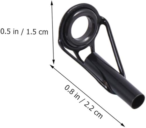 Miniatura 5 de Guía de accesorios de pesca, guía de anillo de cerámica, línea de pesca, señuelo, polea, varilla, guías de repuesto para restaurador, herramientas