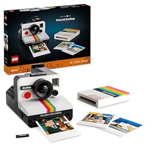 LEGO Ideas Polaroid OneStep SX-70 Camera Set for Adults, Collectible Vintage Model Kit to Build with Authentic Details, Creative Activity, Photography Gifts for Men, Women, Him, Her & Teens 21345