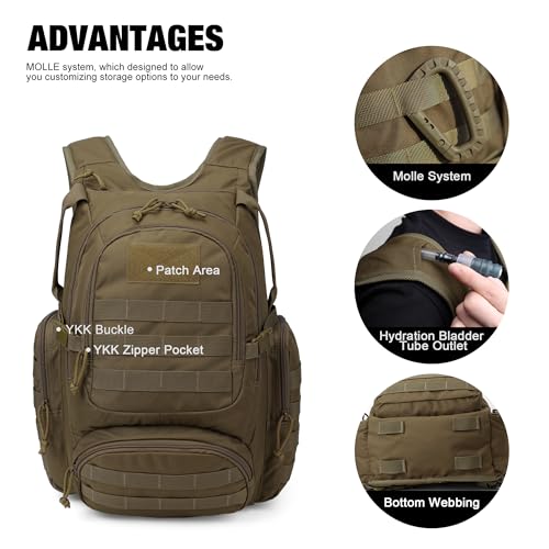 Image of Mardingtop 25L Tactical Backpacks Molle Hiking daypacks for Camping Hiking Military Traveling Motorcycle