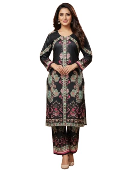 Women Printed Kurti With Palazzo Set-picture-33