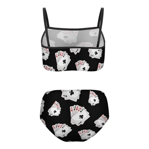 Gambling Casino Aces Poker Girls Swimsuits Two Piece Bikini Sets Beach Sport Swimwear Bathing Suit2