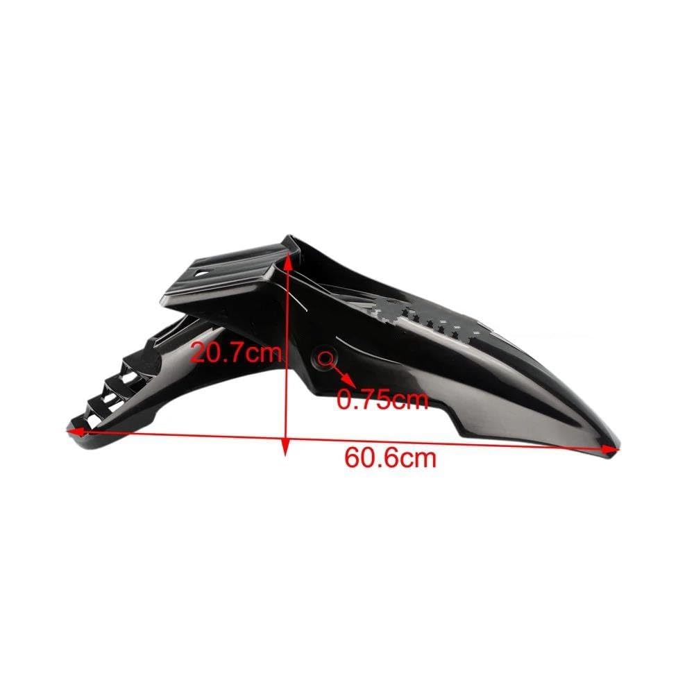 Garde-boue universels pour moto, garde-boue avant en forme de hugger pour pneu (Blanc)