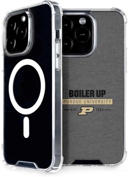 Skinit Phone Case Compatible with MagSafe iPhone 15 Pro - Officially Licensed Purdue University Purdue University Boiler Up Design